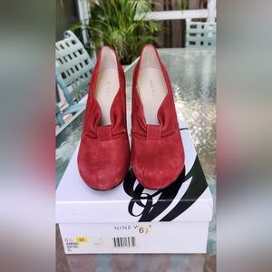 Nine West Red Suede Heels